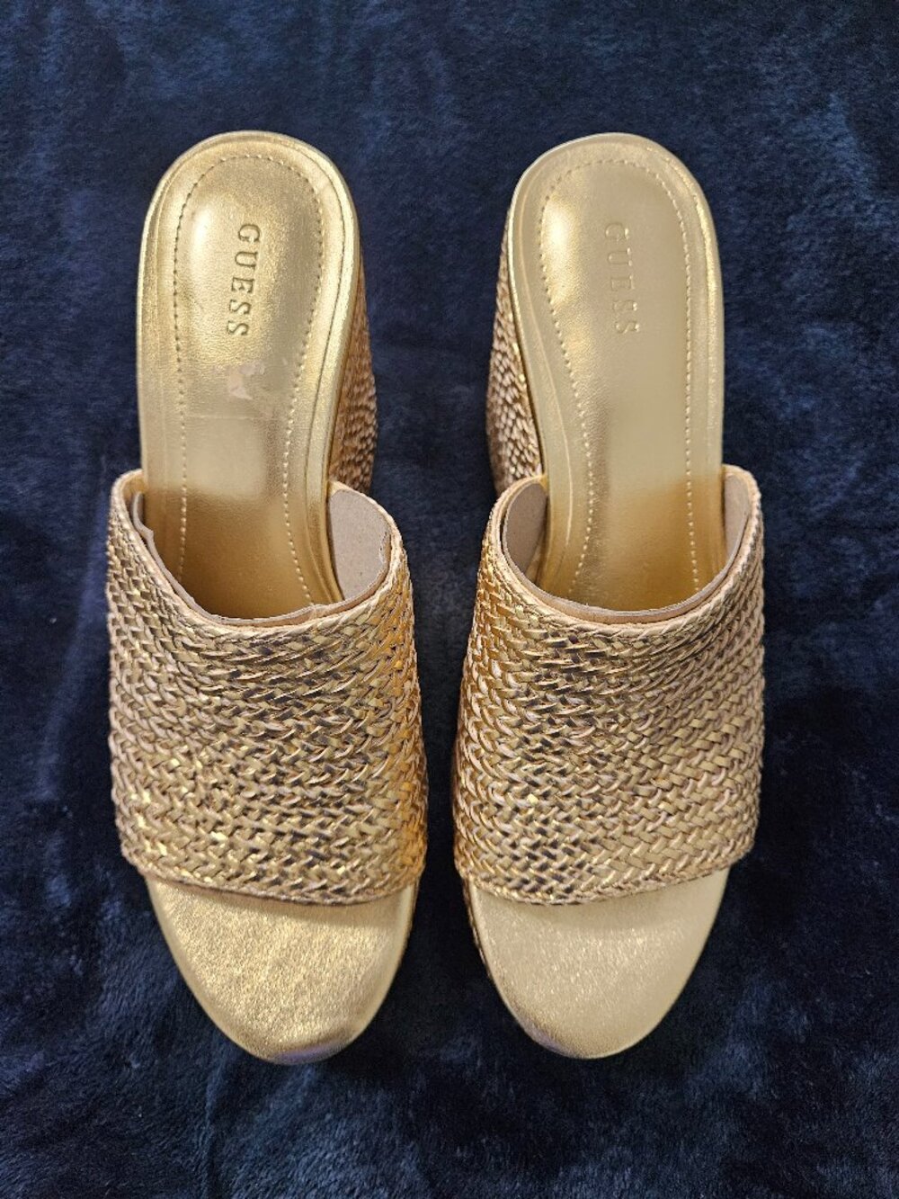 Guess Yenisa Gold Wedge Sandals